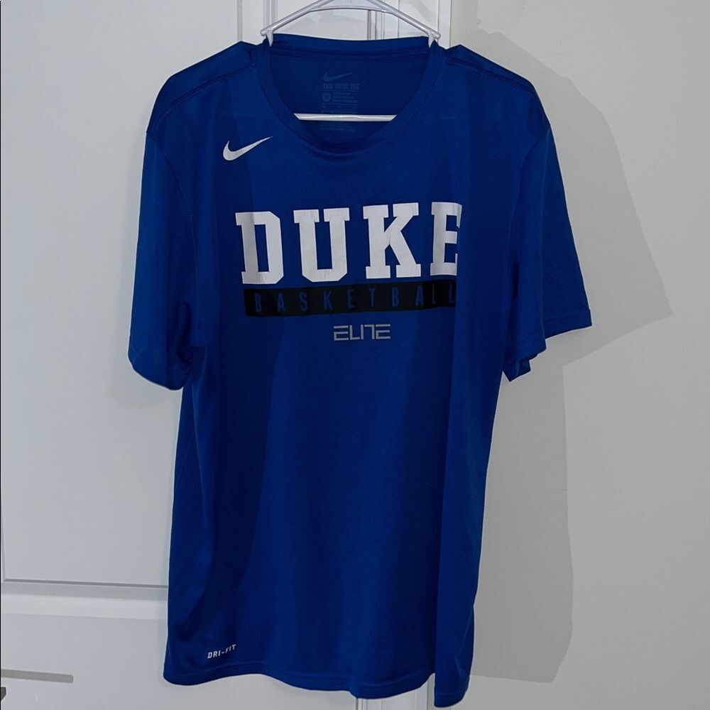 Nike NCAA Elite Mens Duke Blue Devils Nike Team Basketball Royal Blue Shirt XL